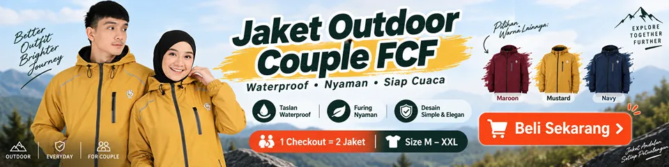 Jaket Couple Parasut Waterproof Original FCF DENALI