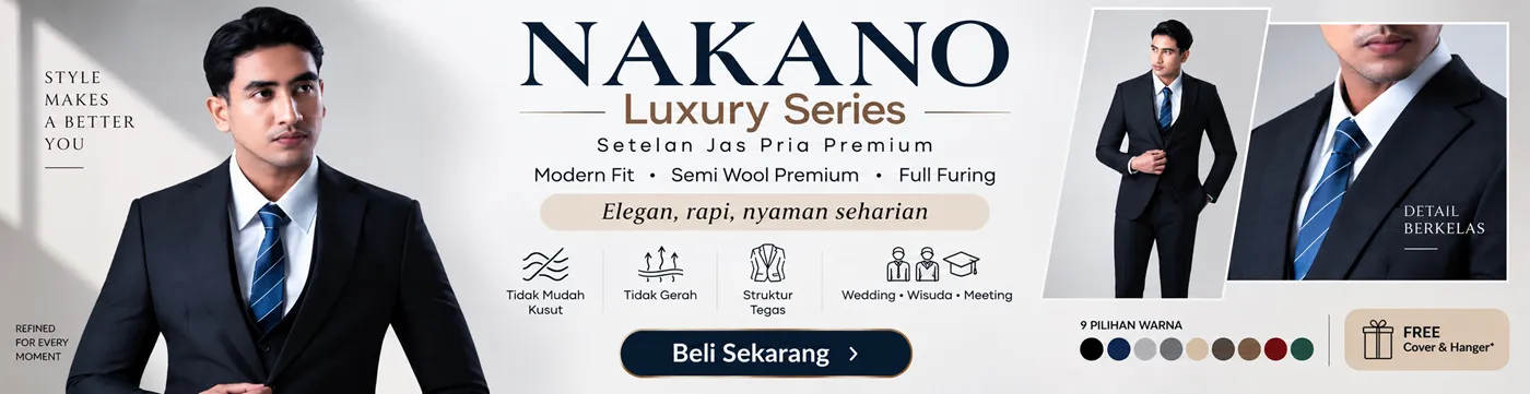 NAKANO LUXURY SET - Setelan Jas & Celana Formal Pria Slim Fit Premium