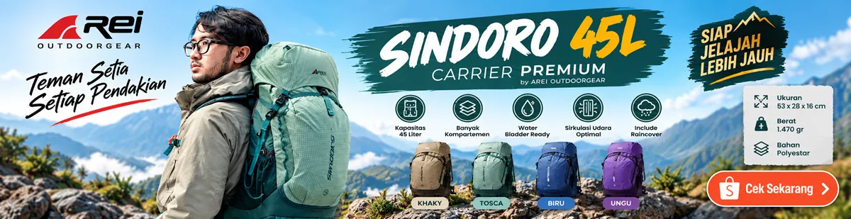 Tas Gunung / Carrier Premium Sindoro 45 Liter Arei Outdoorgear