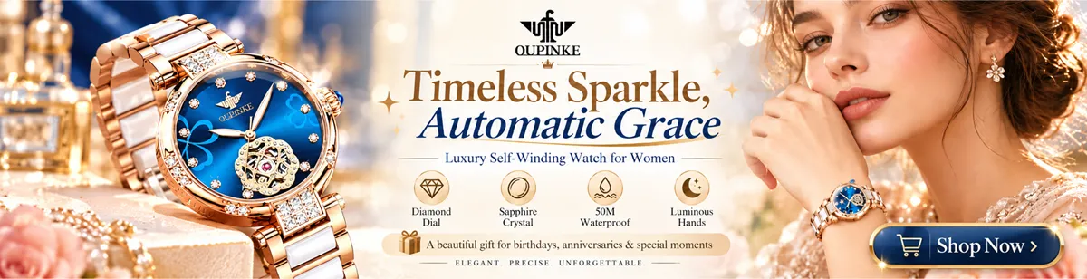 OUPINKE Womens Automatic Watches Diamond Luxury Elegant Self Winding