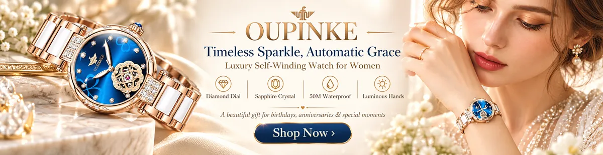 OUPINKE Womens Automatic Watches Diamond Luxury Elegant Self Winding