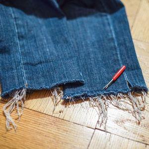 Diy Kreasi Fringe Jeans Dari Celana Jeans Lama