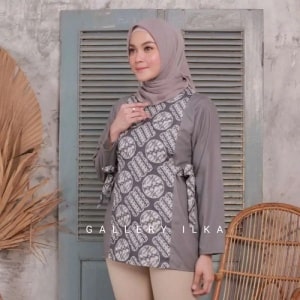 8 Inspirasi Model Baju Batik Kombinasi Kain Polos Untuk Wanita