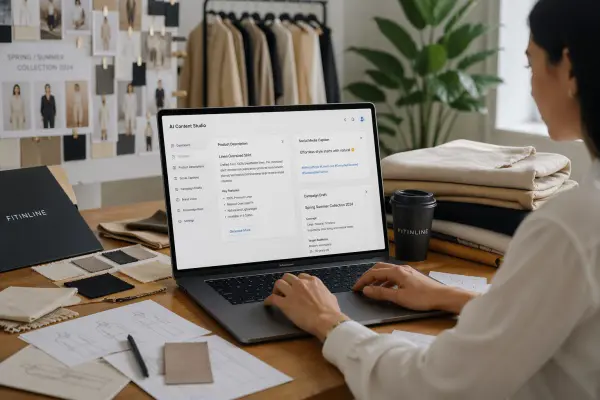 AI-powered fashion content production workflow with product descriptions and campaign planning
