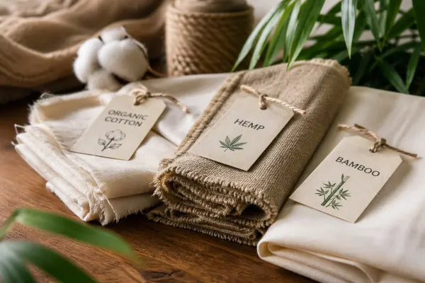 bio-based sustainable fabrics including organic cotton hemp and bamboo textile materials for eco friendly fashion production