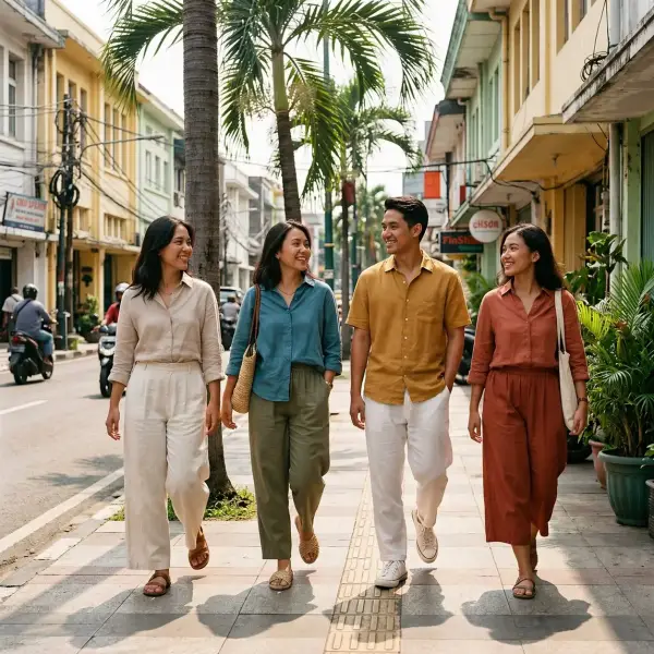 outfit bahan pakaian terbaik untuk cuaca panas di iklim tropis Indonesia terlihat adem dan nyaman outfit bahan pakaian terbaik untuk cuaca panas di iklim tropis Indonesia terlihat adem dan nyaman