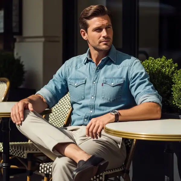 kemeja chambray ringan sebagai alternatif denim yang lebih adem di cuaca panas kemeja chambray ringan sebagai alternatif denim yang lebih adem di cuaca panas