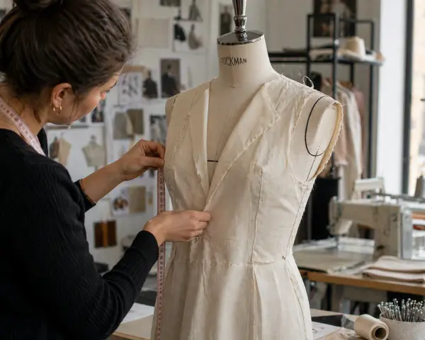 Physical garment sample fitting in fashion development process Physical garment sample fitting in fashion development process