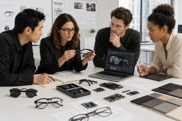 fashion brand and tech team collaboration smart eyewear product development