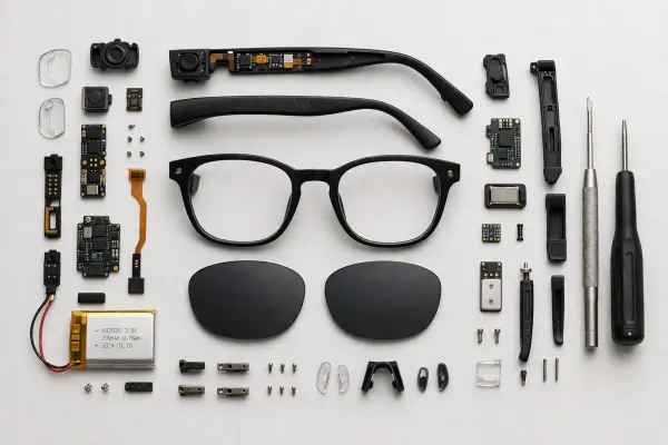smart eyewear manufacturing components electronics and fashion materials