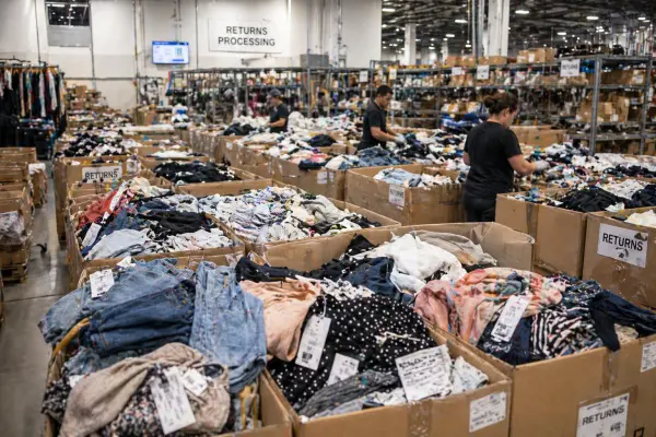 fashion ecommerce return handling process with high volume clothing returns