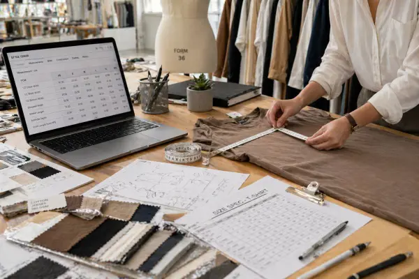 fashion product sizing data measurement and size chart preparation process