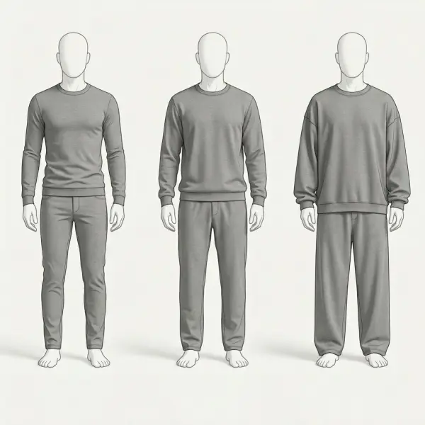 Diagram sederhana perbandingan slim fit regular fit dan oversized fit Diagram sederhana perbandingan slim fit regular fit dan oversized fit