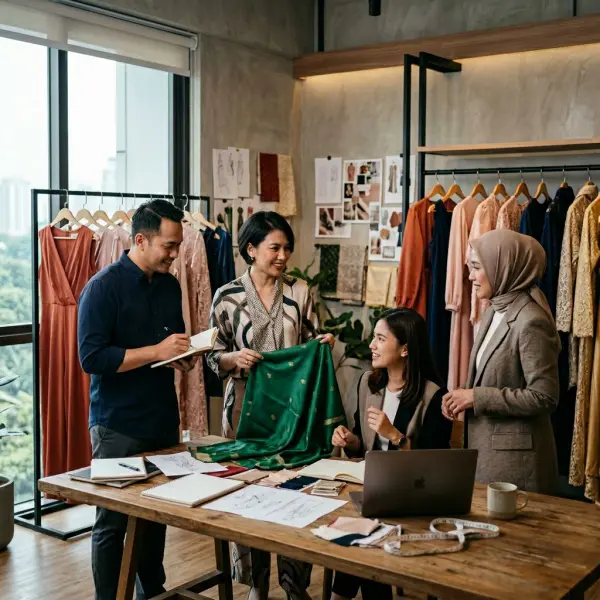 tim fashion brand Indonesia membahas koleksi outfit kondangan modern