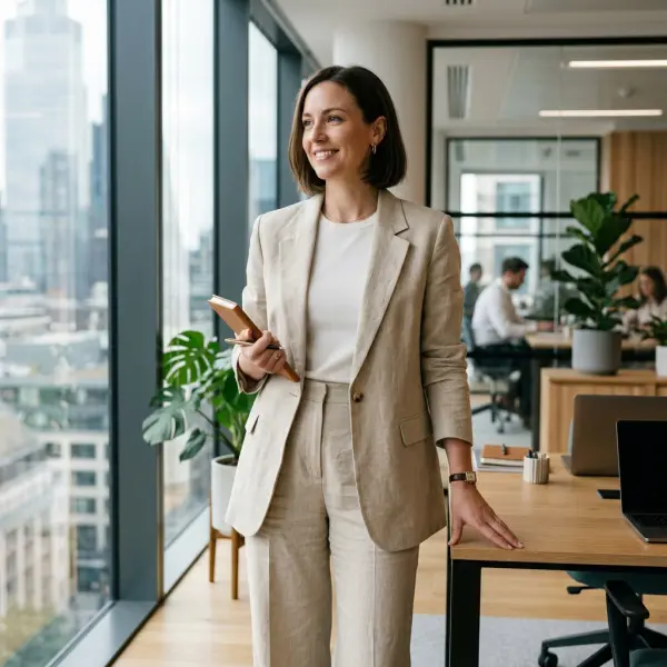 Outfit formal lightweight untuk profesional modern di kantor Outfit formal lightweight untuk profesional modern di kantor