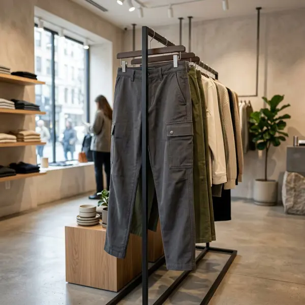 Cargo pants minimalis modern untuk retail fashion urban