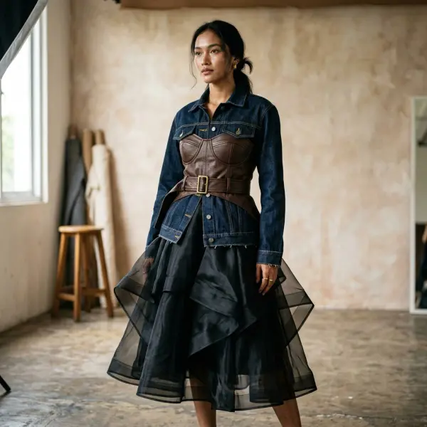 Detail tekstur bahan fashion yang terlihat premium tetapi kurang nyaman digunakan