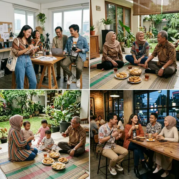 Berbagai circle sosial dengan gaya berpakaian berbeda di Indonesia Berbagai circle sosial dengan gaya berpakaian berbeda di Indonesia