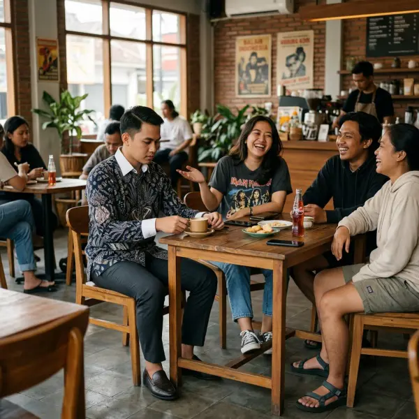 Seseorang merasa canggung karena terlalu formal di acara santai Seseorang merasa canggung karena terlalu formal di acara santai
