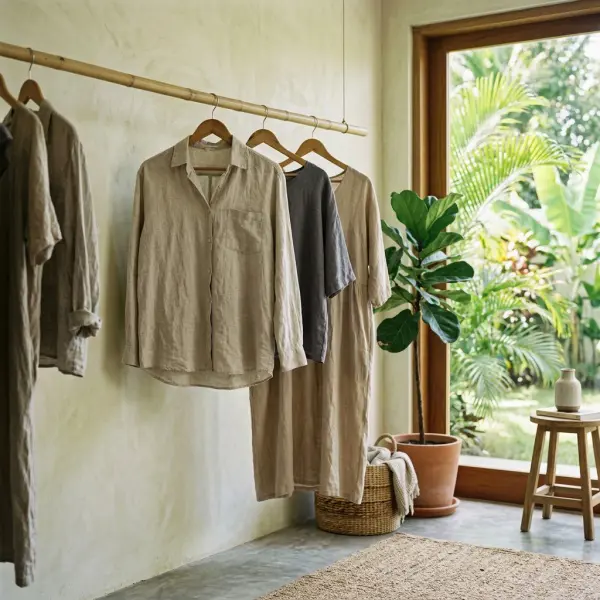 Homewear berbahan washed linen dengan tekstur lembut natural Homewear berbahan washed linen dengan tekstur lembut natural