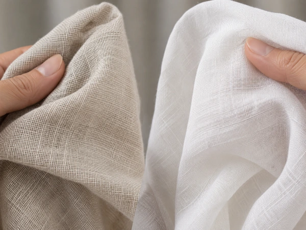 Close-up comparison of lightweight open weave fabrics for breathable hot climate clothing Close-up comparison of lightweight open weave fabrics for breathable hot climate clothing