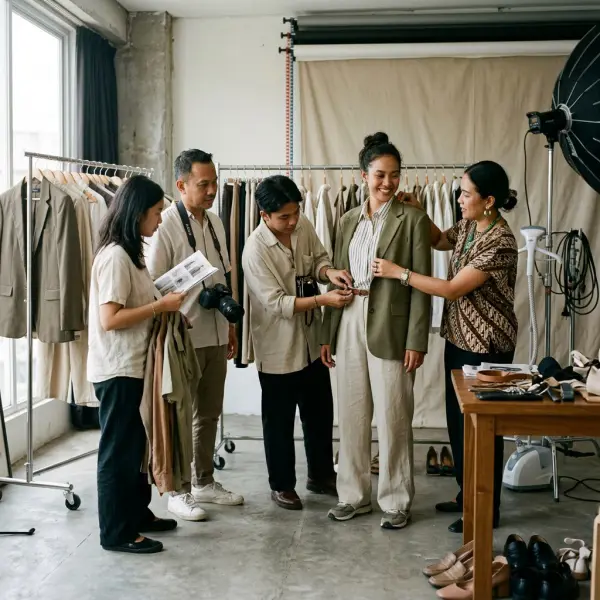 tim konten fashion membuat styling mix and match pakaian tim konten fashion membuat styling mix and match pakaian