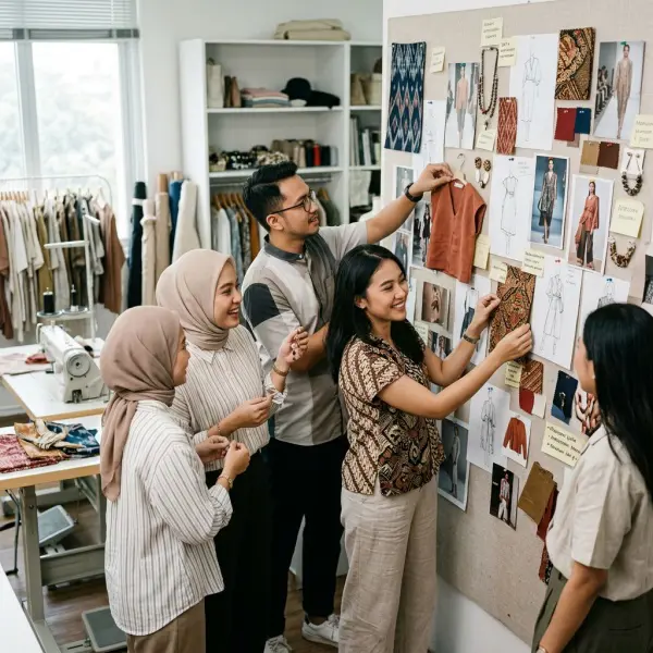 tim fashion brand menyusun mix and match koleksi pakaian tim fashion brand menyusun mix and match koleksi pakaian