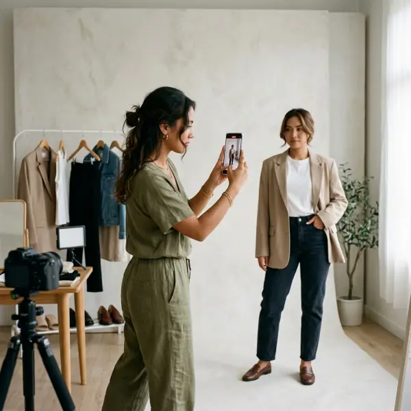 content creator membuat beberapa look berbeda dengan outfit yang sama content creator membuat beberapa look berbeda dengan outfit yang sama