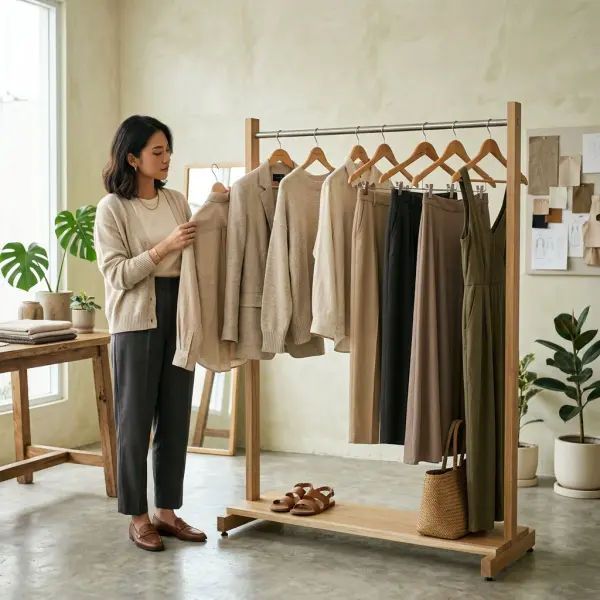 koleksi pakaian versatile dari brand fashion lokal di studio modern koleksi pakaian versatile dari brand fashion lokal di studio modern