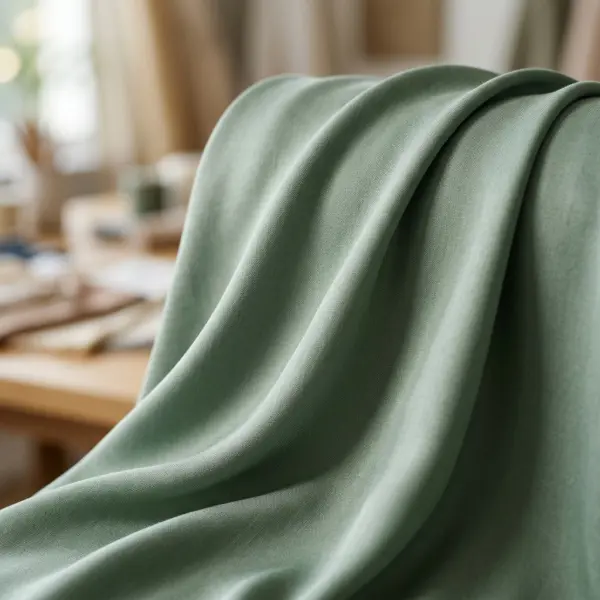 Tekstur kain lyocell premium dengan permukaan halus