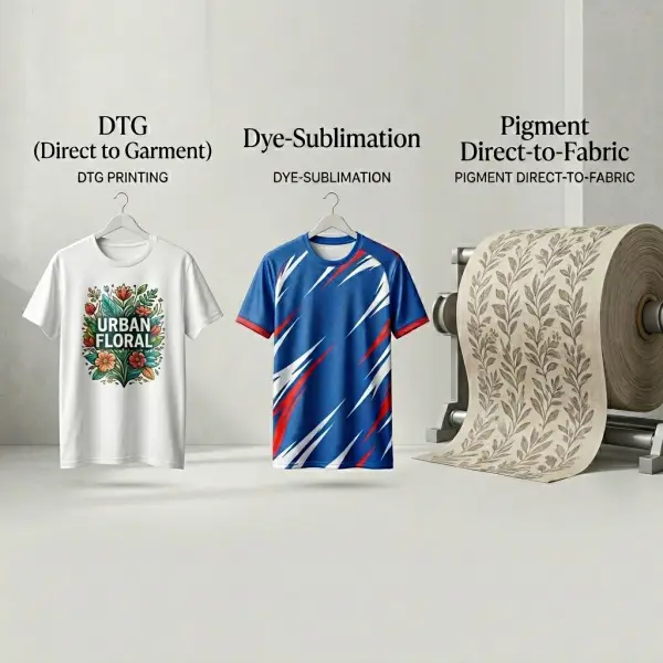 Perbandingan sederhana DTG, dye sublimation, dan pigment-based digital printing pada kain
