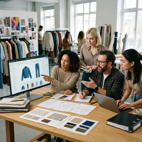 Fashion team managing a library of digital garment assets Fashion team managing a library of digital garment assets
