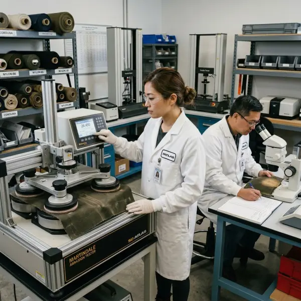 pengujian ketahanan utility fabric terhadap gesekan dalam lingkungan laboratorium tekstil pengujian ketahanan utility fabric terhadap gesekan dalam lingkungan laboratorium tekstil