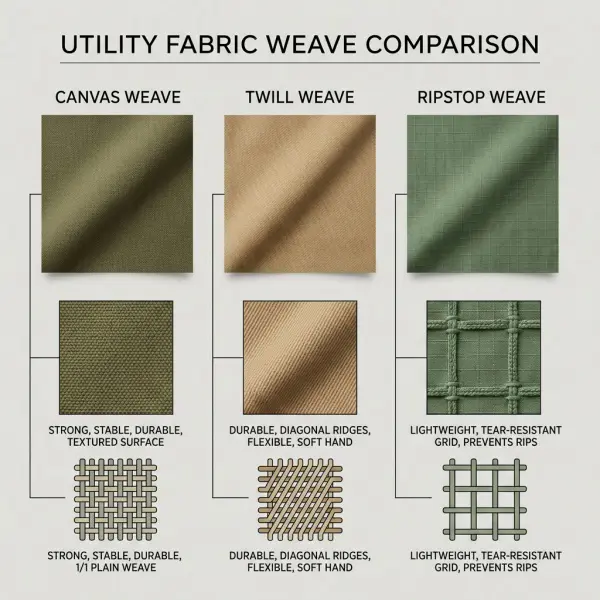 perbandingan struktur tenun canvas twill dan ripstop pada utility fabric perbandingan struktur tenun canvas twill dan ripstop pada utility fabric