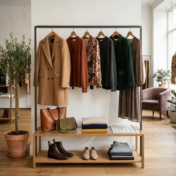retail display showing a cohesive signature style with updated seasonal pieces retail display showing a cohesive signature style with updated seasonal pieces