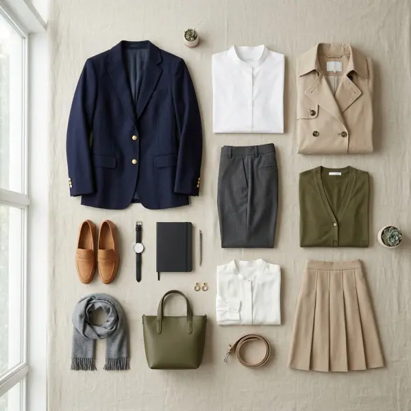 Palet warna netral untuk outfit kantor profesional