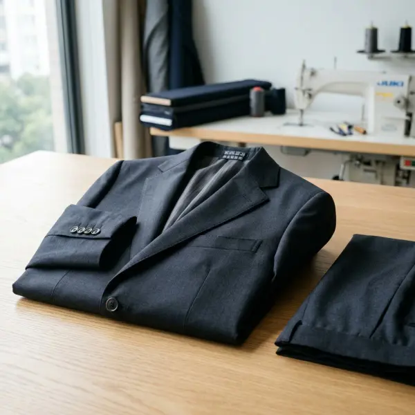 Close-up tekstur kain office wear berkualitas Close-up tekstur kain office wear berkualitas