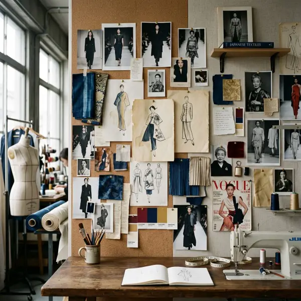 Kolase editorial yang menggambarkan berbagai inspirasi muse dalam sejarah fashion