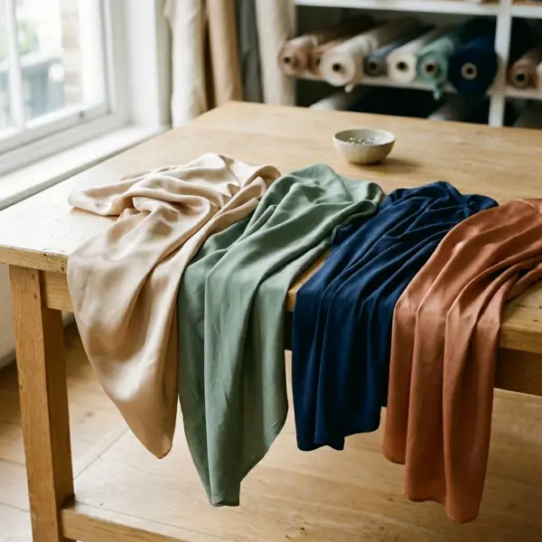 Man-made cellulosic silk alternatives including viscose, lyocell, modal, and cupro fabrics