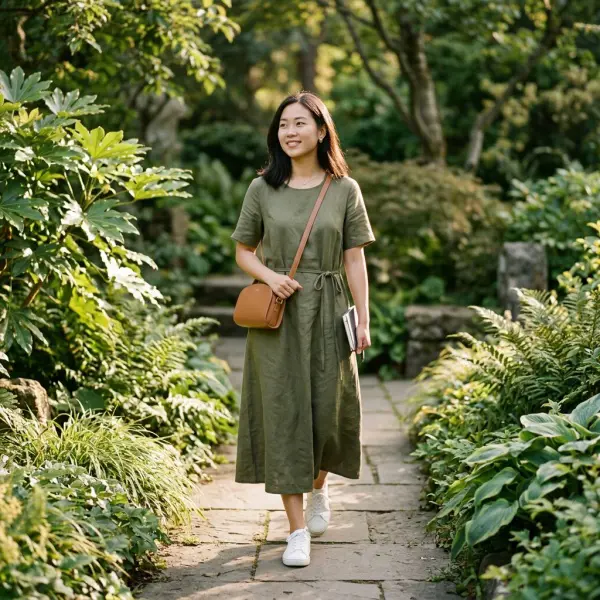 Dress santai minimalis untuk healing sendirian dengan tampilan sederhana dan elegan Dress santai minimalis untuk healing sendirian dengan tampilan sederhana dan elegan