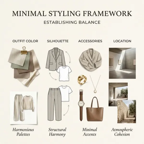 Framework sederhana memilih outfit agar hasil foto healing terlihat estetik