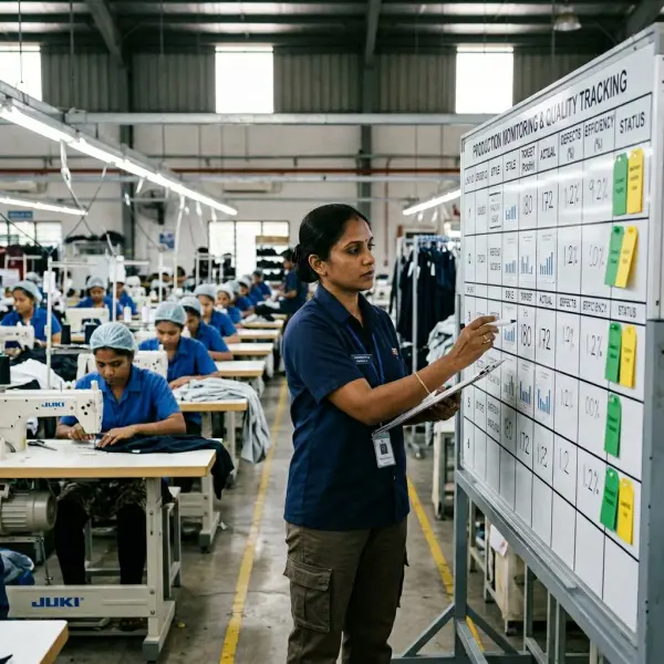 garment factory production monitoring board with sewing output and quality status garment factory production monitoring board with sewing output and quality status