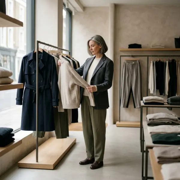 Age-inclusive fashion styling with elegant practical clothing for adult consumers Age-inclusive fashion styling with elegant practical clothing for adult consumers