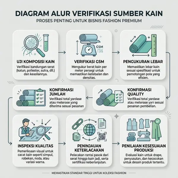 Checklist verifikasi material stocklot dan deadstock sebelum pembelian