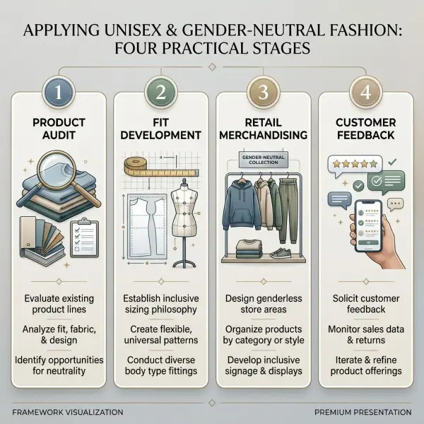Business framework for applying unisex and gender-neutral fashion in apparel brands Business framework for applying unisex and gender-neutral fashion in apparel brands