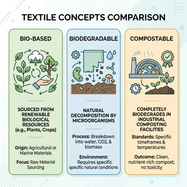 Perbandingan konsep bio-based, biodegradable, dan compostable Perbandingan konsep bio-based, biodegradable, dan compostable