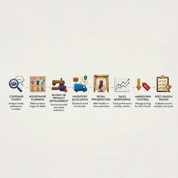 simple fashion merchandising workflow from customer insight to post-season review