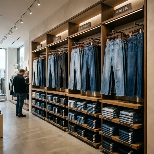 clear fashion retail signage helping customers compare garment fits clear fashion retail signage helping customers compare garment fits