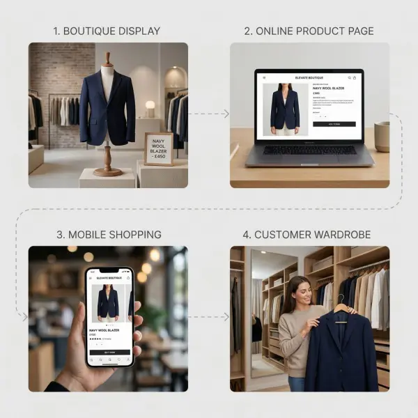 fashion retailer connecting in-store and online merchandising experience