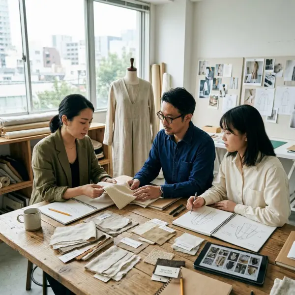 Tim fashion mengembangkan koleksi menggunakan bio-based textile